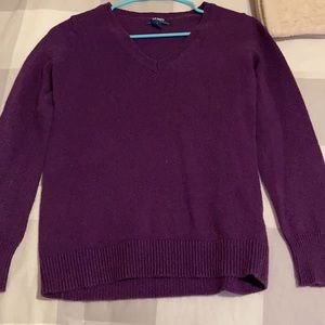 EUC purple V-Neck Sweater